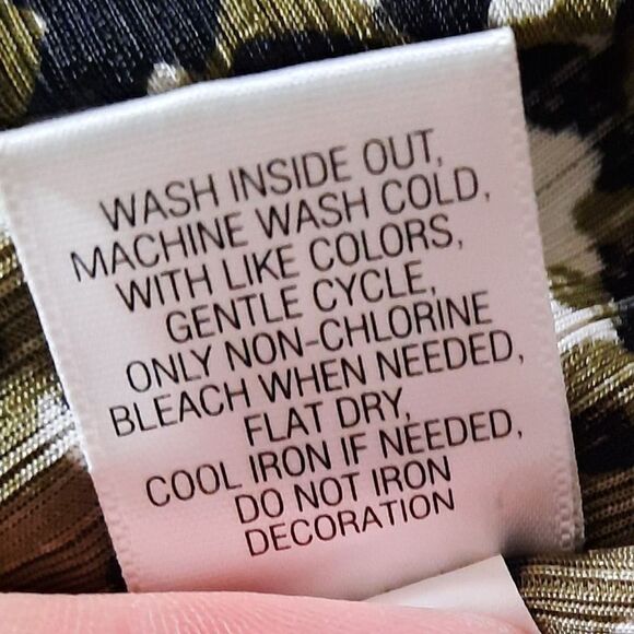 Dana Buchman Blouse Ladies Large Black Brown 3/4 sleeve classiccore - Picture 8 of 8